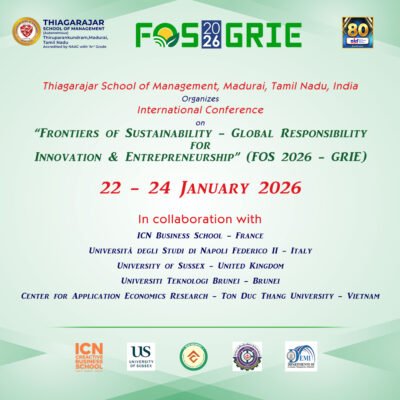 International Conference on Frontiers of Sustainability – Global Responsibility for Innovation & Entrepreneurship (FOS-GRIE 2026)