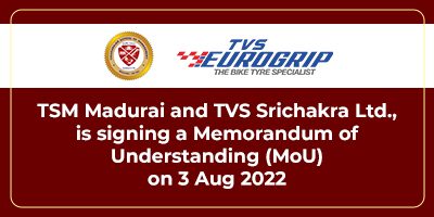 TSM and TVS Srichakra Ltd., signing a Memorandum of Understanding (MoU)