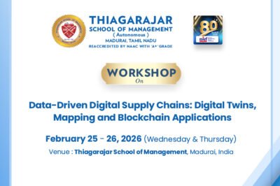 Workshop on Data-Driven Digital Supply Chains: Digital Twins, Mapping and Blockchain Applications